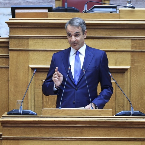 Ο Κυριάκος Μητσοτάκης στην Κοινοβουλευτική Ομάδα της ΝΔ