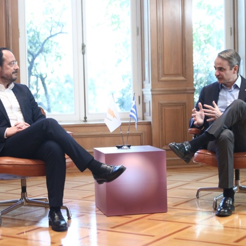 Νίκος Χριστοδουλίδης και Κυριάκος Μητσοτάκης