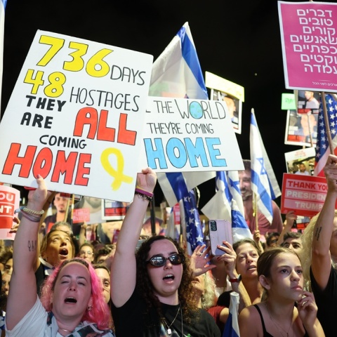 Πανηγυρισμοί μετά τη συμφωνία για απελευθέρωση των ομήρων από τη Χαμάς