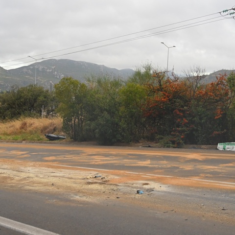Το σημείο του τροχαίου δυστυχήματος στις Αφίδνες
