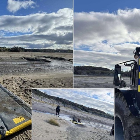 Διέσωσαν άνδρα παγιδευμένο σε κινούμενη άμμο σε παραλία της Βρετανίας, την ώρα που ανέβαινε η παλίρροια - Η ομάδα έκανε λόγο για «σουρεαλιστική εμπειρία»