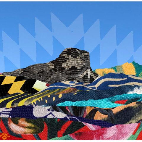 Eirini Linardaki, Heart Mountain and Other Gods, 2025, print on cotton