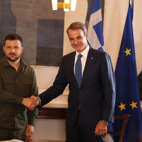 Βολοντίμιρ Ζελένσκι και Κυριάκος Μητσοτάκης
