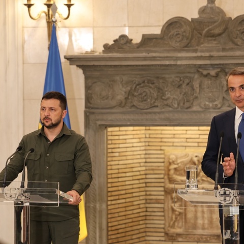 Κυριάκος Μητσοτάκης και Βολοντίμιρ Ζελένσκι