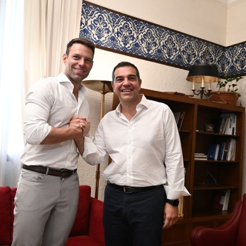 Στέφανος Κασσελάκης και Αλέξης Τσίπρας