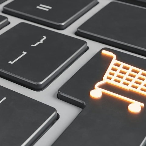 Κουμπί που έχει πάνω του το καλάθι των αγορών