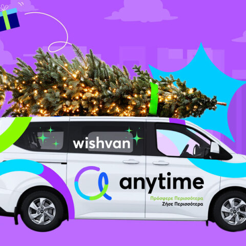 Σπήλιος Φλώρος και Anytime στο πιο χριστουγεννιάτικο βαν
