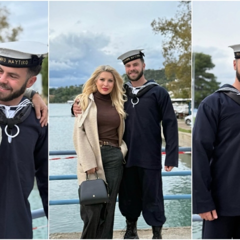 Ο Άγγελος Λάτσιος στο Πολεμικό Ναυτικό - Η ανάρτηση της Ελένης Μενεγάκη