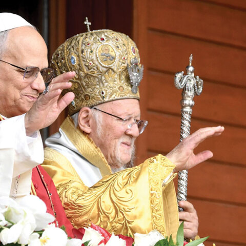 O Οικουμενικός Πατριάρχης Βαρθολομαίος και ο Πάπας Λέων ΙΔ΄ 