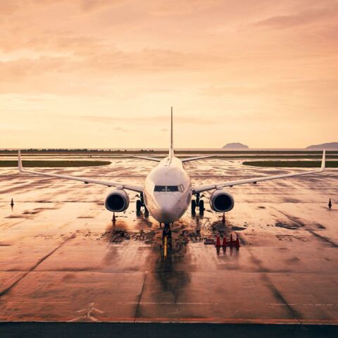 Αεροπλάνο έτοιμο για απογείωση