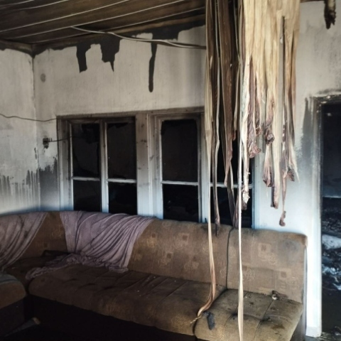 Φωτιά στο σπίτι στη Ροδόπη