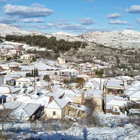 Εικόνα από τη χιονισμένη Λήμνο