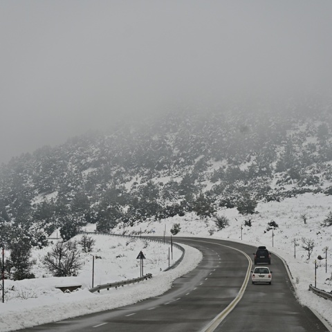 Χιόνια στα Βίλια Αττικής