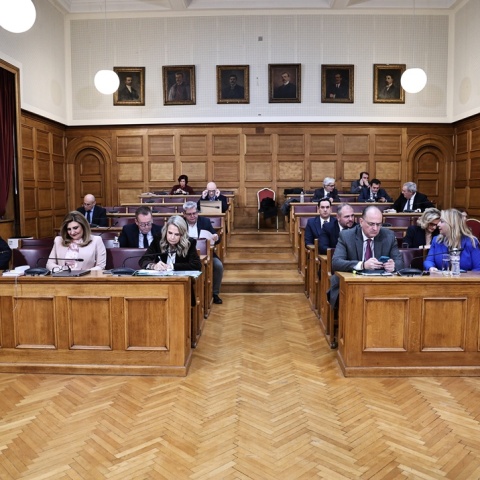 Στιγμιότυπο από συνεδρίαση της Εξεταστικής Επιτροπής του ΟΠΕΚΕΠΕ