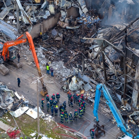 Εικόνα από την καταστραμένη πτέρυγα της Βιολάντα στα Τρίκαλα