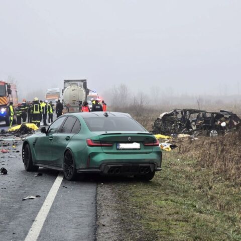 Το σημείο του πολύνεκρου δυστυχήματος στη Ρουμανία