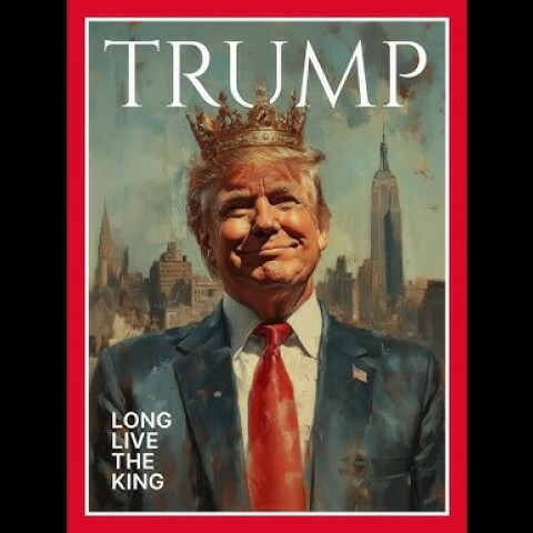 To πρωτοσέλιδο με τον Ντόναλντ Τραμπ ως βασιλιά