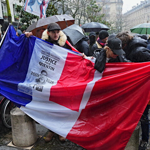 Διαδήλωση για τον θάνατο του 23χρονου Καντάν Ντεράνκ στη Λυών της Γαλλίας