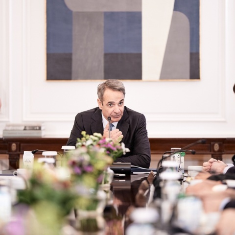 Ο Κυριάκος Μητσοτάκης στο Υπουργικό Συμβούλιο