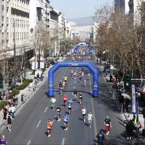 Κλειστός δρόμος στο κέντρο της Αθήνας λόγω της διεξαγωγής Ημιμαραθωνίου