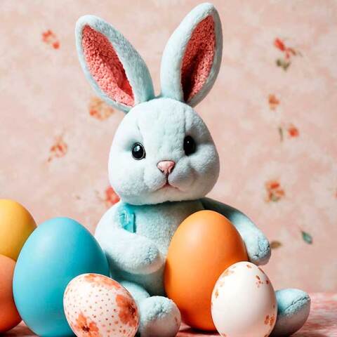 Πασχαλινά αυγά και λαγουδάκι