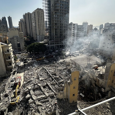 Καταστροφές στη Βηρυτό μετά από ισραηλινοί αεροπορική επίθεση