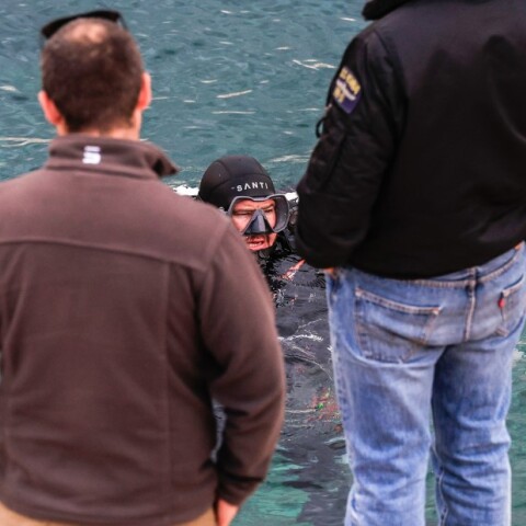 Δύτης στα Λιμανάκια Βουλιαγμένης