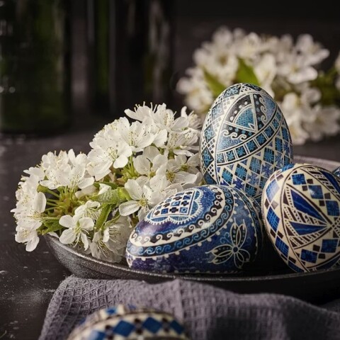 Καλάθι με διακοσμητικά αυγά για το Πάσχα 2026