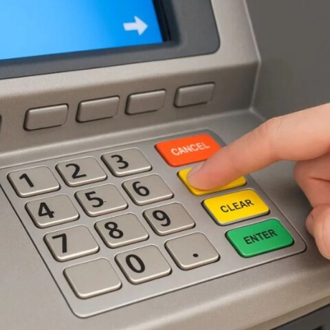 Πληκτρολόγηση PIN σε ΑΤΜ