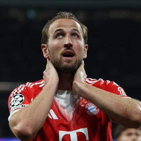 Ο ποδοσφαιριστής Χάρι Κέιν της Μπάγερν Μονάχου στον αγώνα με τη Ρεάλ Μαδρίτης για το Τσάμπιονς Λιγκ