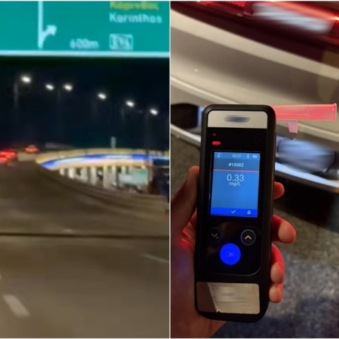 Μεθυσμένος οδηγός έτρεχε με 200 χλμ. και έκανε ελιγμούς στον Κηφισό - Βίντεο από την καταδίωξη