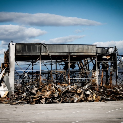 Τμήμα του εργοστασίου της Βιολάντα μετά τη φονική έκρηξη