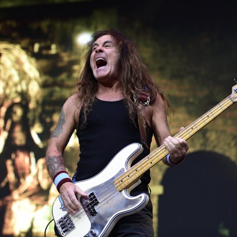 Ο μπασίστας Steve Harris του βρετανικού heavy metal συγκροτήματος Iron Maiden
