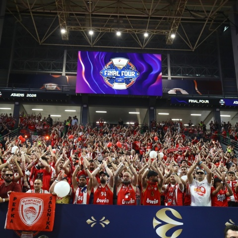 Φίλαθλοι του Ολυμπιακού στο ΟΑΚΑ για το Final Four 2026