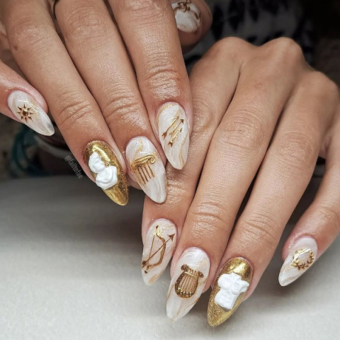 Greek goddess nails