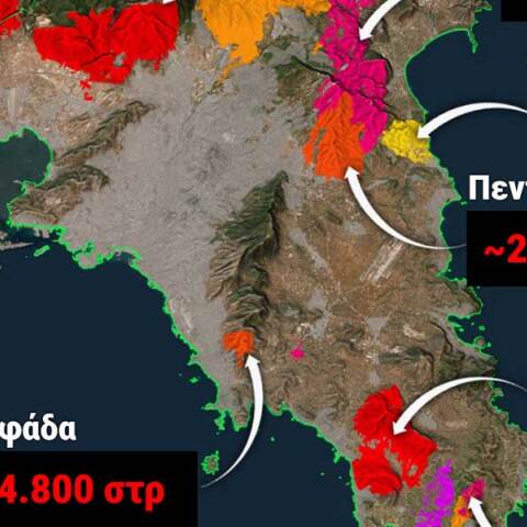 Την τελευταία 10ετία κάηκε από πυρκαγιές το 42% των δασών στην Αττική
