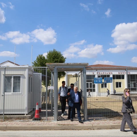 Ο χώρος στη Λάρισα όπου γίνεται η δίκη για τα Τέμπη