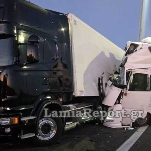 Τροχαίο με νταλίκες στην Εθνική Οδό