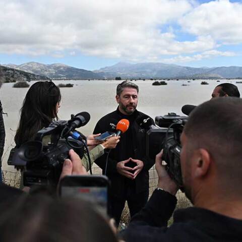 Επίσκεψη Νίκου Ανδρουλάκη στο Οροπέδιο Λασιθίου