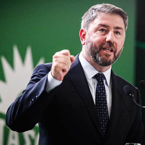 Ο Νίκος Ανδρουλάκης σε συγκέντρωση του ΠΑΣΟΚ στο Αιγάλεω