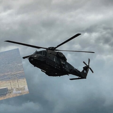 Στρατιωτικό ελικόπτερο στην Κάλυμνο