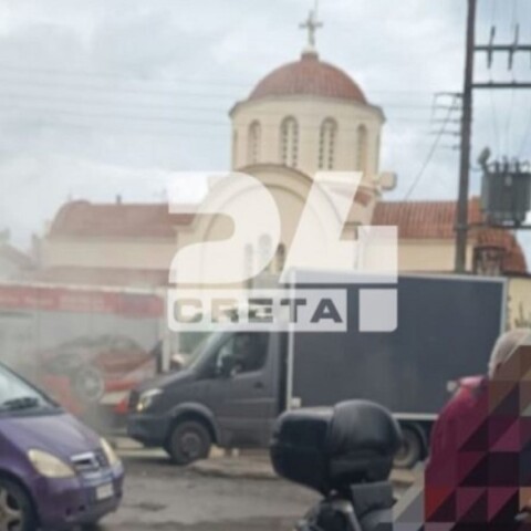 Φωτιά σε λεωφορείο στην Κρήτη