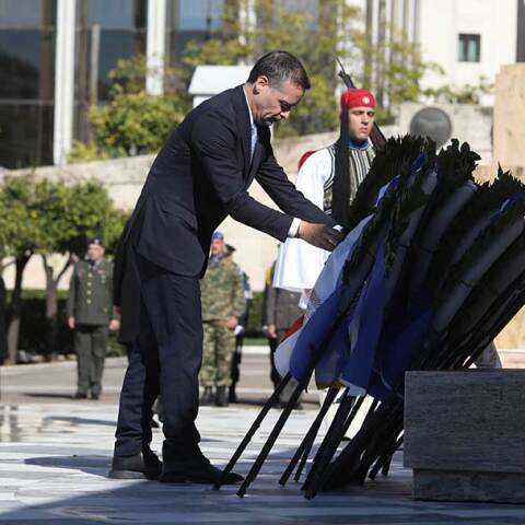 Χάρης Δούκας στη μαθητική παρέλαση για την 28η Οκτωβρίου