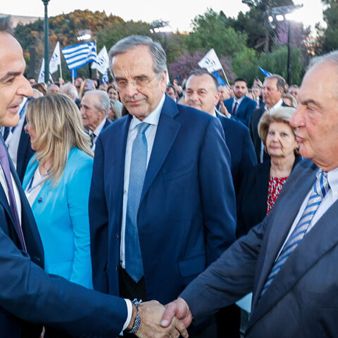 Κυριάκος Μητσοτάκης, Αντώνης Σαμαράς, Κώστας Καραμανλής