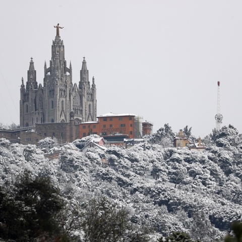 Χιόνια σε περιοχή της Βαρκελώνης