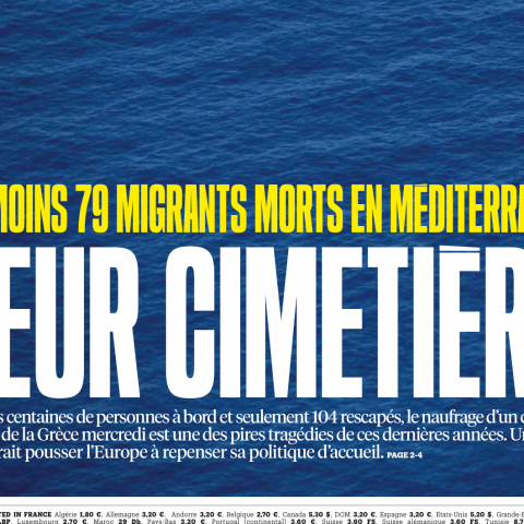 Το πρωτοσέλιδο της Liberation για το πολύνεκρο ναυάγιο της Πύλου