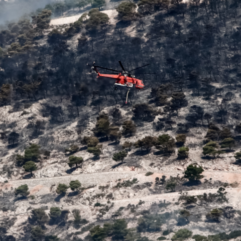 Χάρτης πρόβλεψης κινδύνου πυρκαγιάς για την Τρίτη 29.08