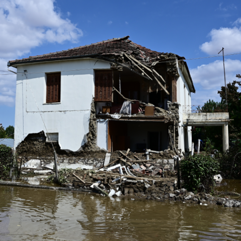 Κακοκαιρία Daniel: Πλημμύρες και καταστροφές στο νομό Καρδίτσας. Χωριό Παλαμάς