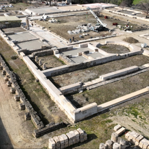 Το ανάκτορο το 2021, ενώ οι εργασίες είναι σε εξέλιξη