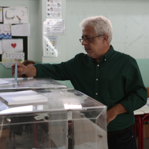 Ψήφισε ο υποψήφιος Δήμαρχος Αθηναίων, Νίκος Σοφιανός